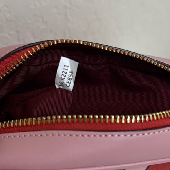 Coach Mini Jamie Camera Bag With Heart Cherry Print - Picture 10 of 12